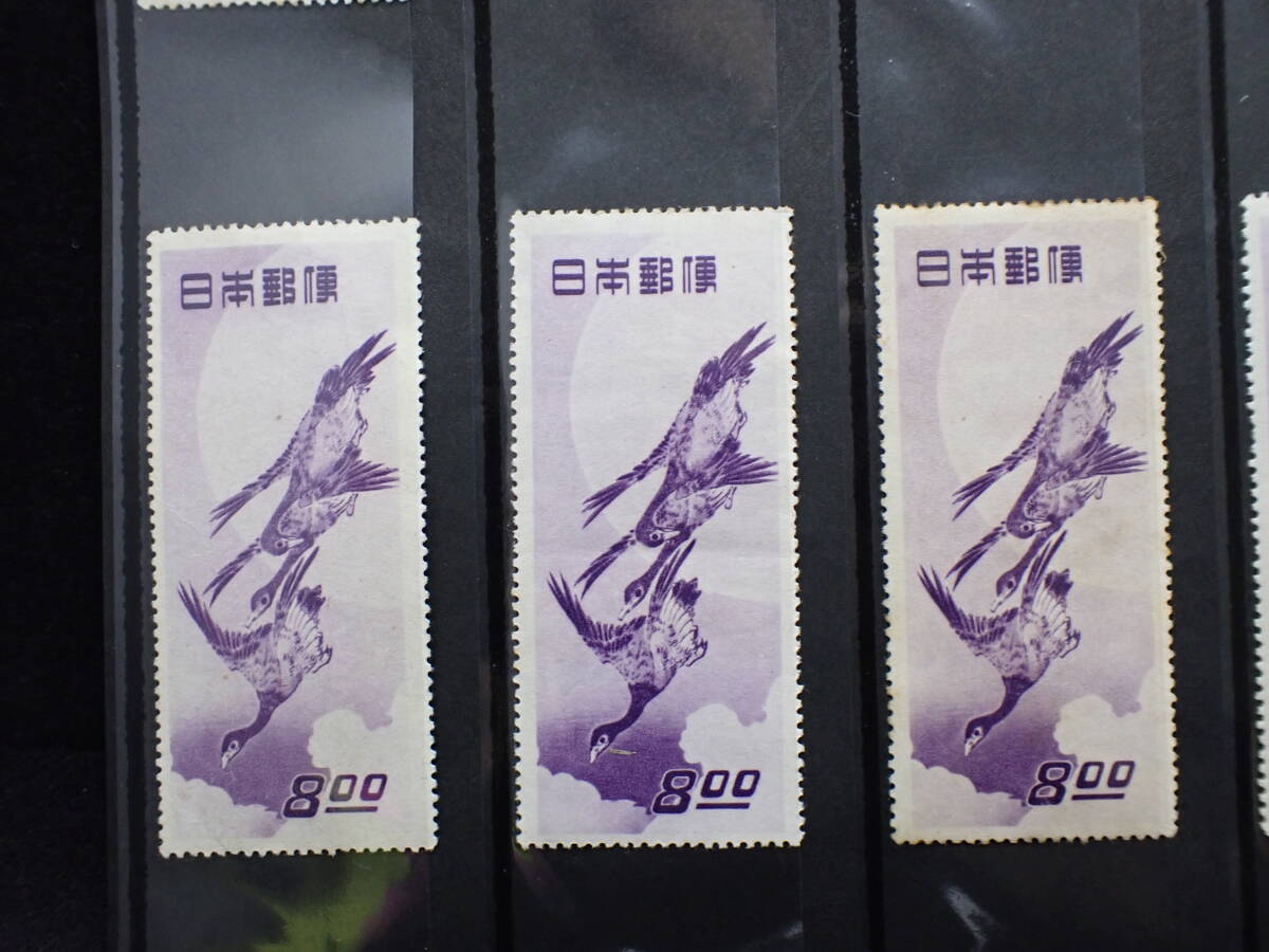 ◆希少◆日本切手 1949年 切手趣味週間 月に雁 未使用 バラ計12枚◆②の画像4