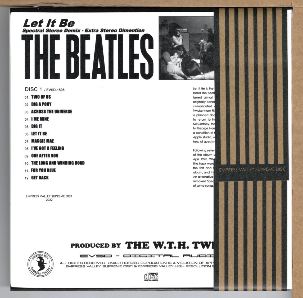 【中古CD】BEATLES / LET IT BE スペクトラル・ステレオ・デミックス　紙ジャケット_画像2