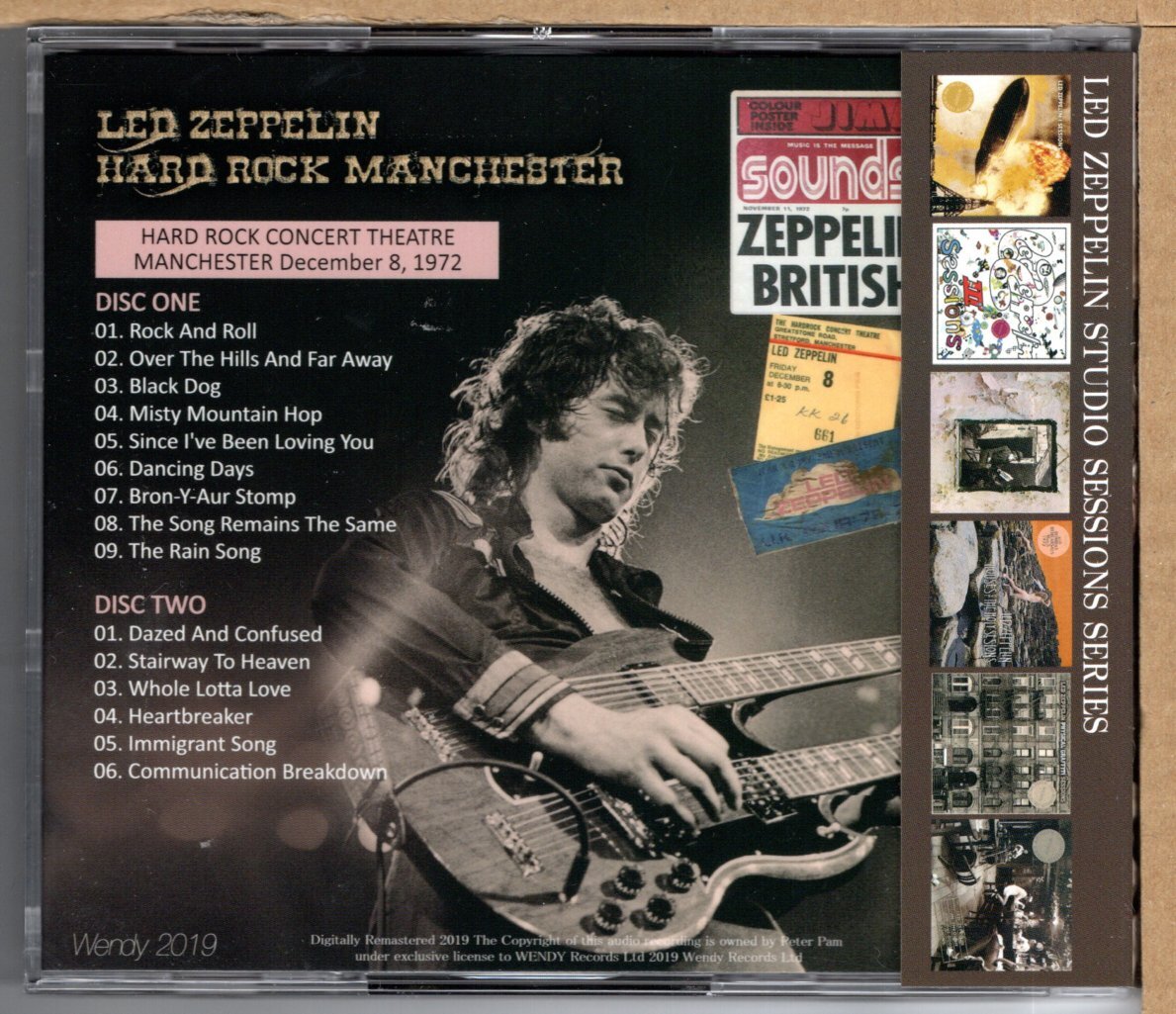 【中古CD】LED ZEPPELIN / HARD ROCK MANCHESTER　1972_画像2