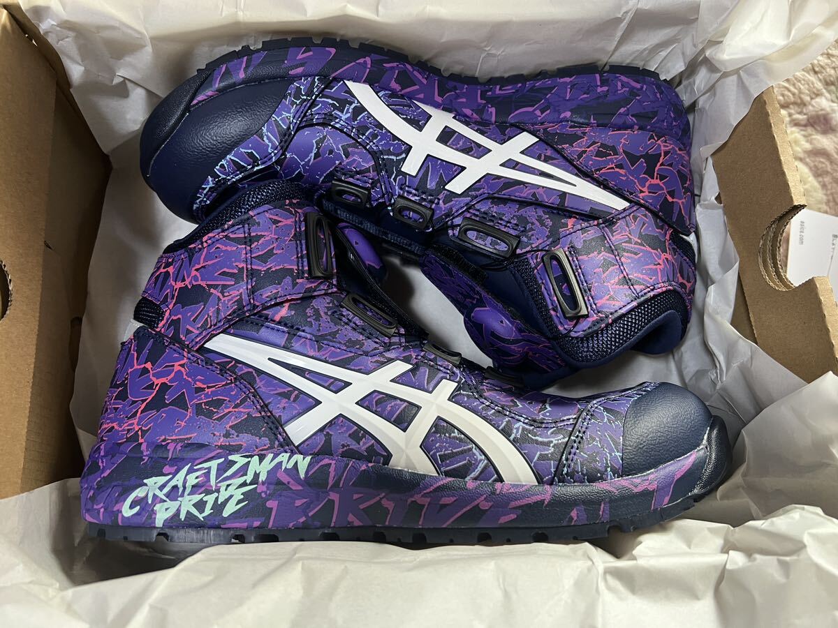  new goods 25cm online store limited goods! Asics safety shoes CP304 BOA MAGMA limitation color jento Lee purple × white 