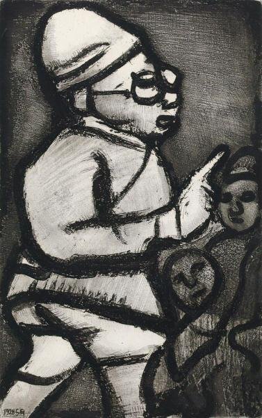 【真作】【WISH】ジョルジュ・ルオー Georges Rouault「L'Administrateur Colonial 」銅版画   〇20世紀フランス巨匠 #24033271の画像3