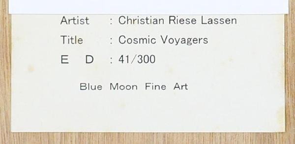 【真作】【WISH】クリスチャン・ラッセン Lassen「Cosmic Voyagers」シルクスクリーン キャンバス仕様 手彩色 20号大 大作 #24032298の画像9