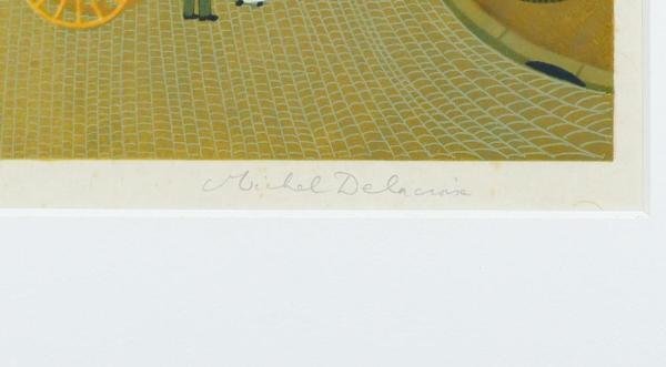 【真作】【WISH】ミッシェル・ドラクロワ Michel Delacroix「サンジェルマン」シルクスクリーン 12号大 大作 直筆サイン   #24032778の画像6