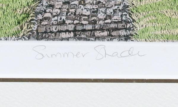【真作】【WISH】キャロル・コレット CAROL COLLETTE「SUMMER SHADE」銅版画 手彩色 直筆サイン   〇人気銅版画家 #24042758の画像6