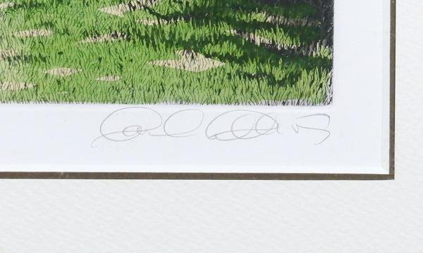 【真作】【WISH】キャロル・コレット CAROL COLLETTE「SUMMER SHADE」銅版画 手彩色 直筆サイン   〇人気銅版画家 #24042758の画像7