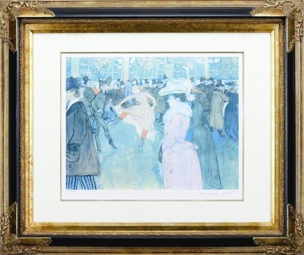 【真作】【WISH】ロートレック Henri de Toulouse-Lautrec「ムーラン・ルージュの舞踏会」リトグラフ 10号大   #24023888の画像2