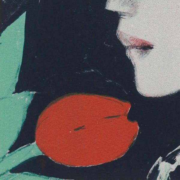【真作】【WISH】カシニョール Jean-Pierre Cassigneul「赤いチューリップ」リトグラフ 　　〇女性像人気画家 #24032488_画像5