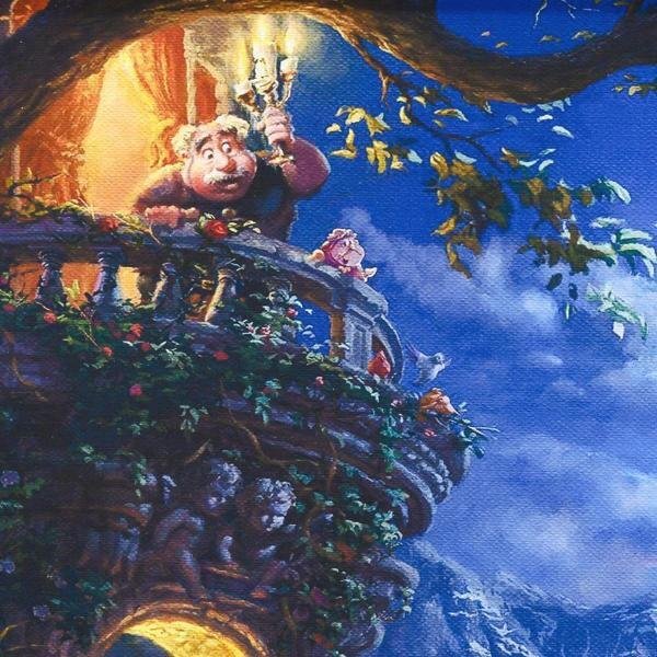 【真作】【WISH】トーマス・キンケード Thomas Kinkade「美女と野獣 ダンシング・イン・ザ・ムーンライト」ジクレー #24042116の画像6