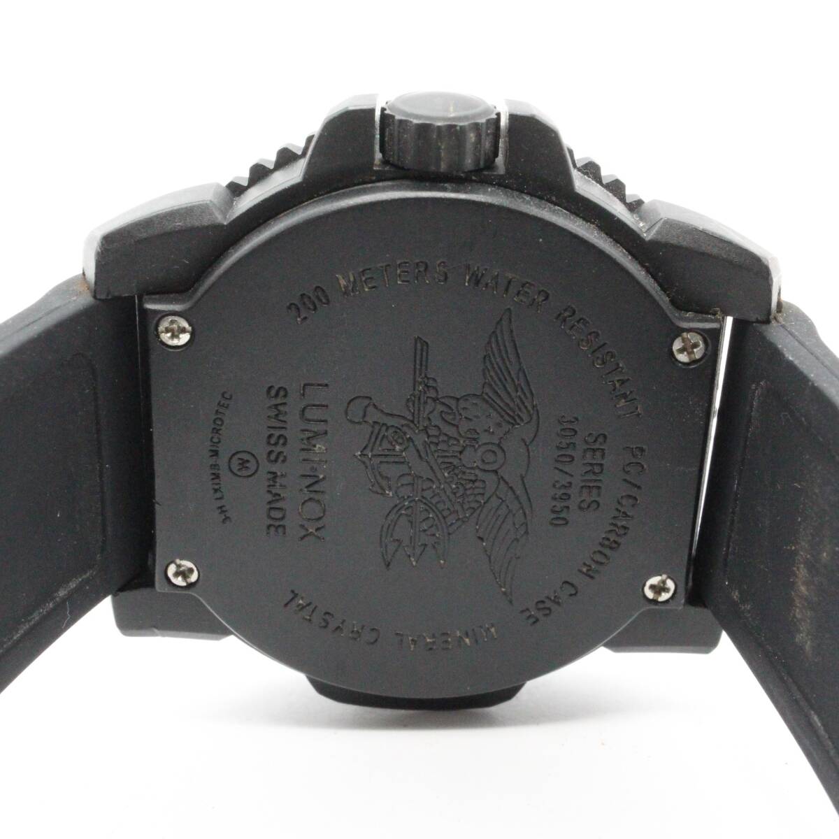 稼働 【LUMI NOX ルミノックス】 3050/3950 デイト クォーツ/QZ メンズ 腕時計 ブラック文字盤の画像6