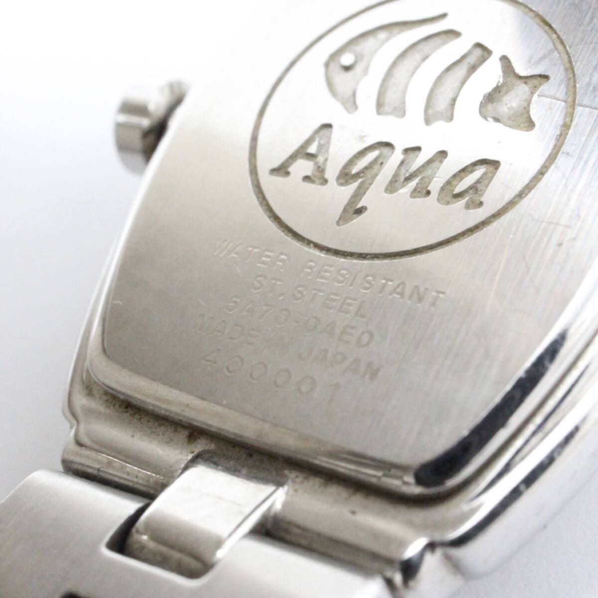 電池交換済み 【SEIKO セイコー】 CREDOR クレドール アクア 5A70-0AE0 クォーツ/QZ レディース 腕時計 ホワイト文字盤 シルバー 稼働の画像6