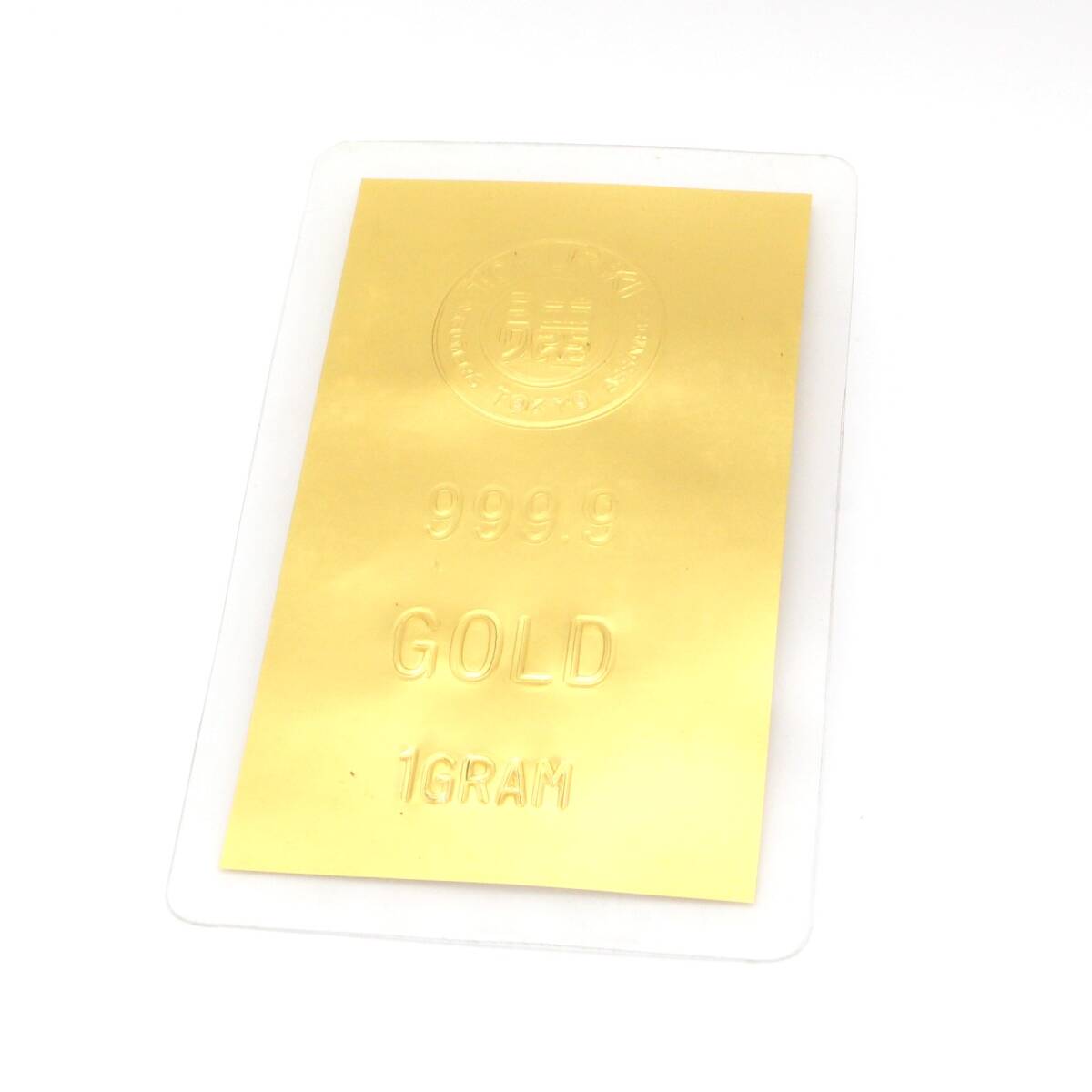 【純金カード】 徳力 TOKURIKI 1g 999.9 ラミネート GOLD ゴールド 24金 K24 総重量2.6g の画像1