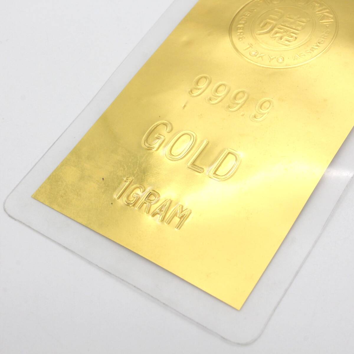 【純金カード】 徳力 TOKURIKI 1g 999.9 ラミネート GOLD ゴールド 24金 K24 総重量2.6g の画像5