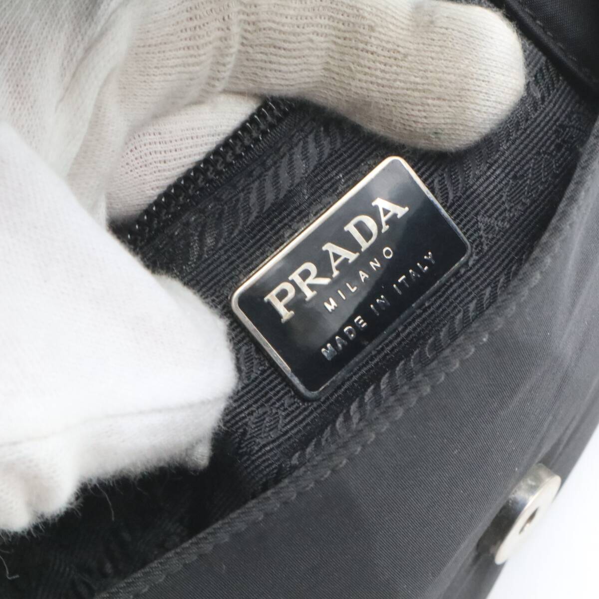 ★PRADA プラダ ナイロン ショルダーバッグ ミニ ブラック系の画像6