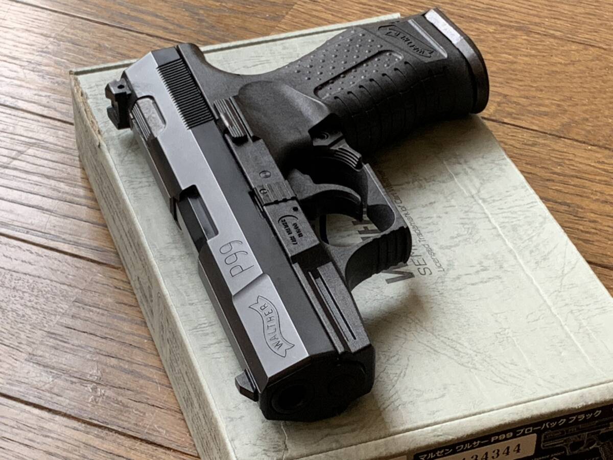 MARUZEN Co.LTD Walther P99 SEMI-AUTOMATIC PISTOL マルゼン ワルサーP99 ブローバック ブラック 作動良好 美品 007 ジェームズボンド の画像1