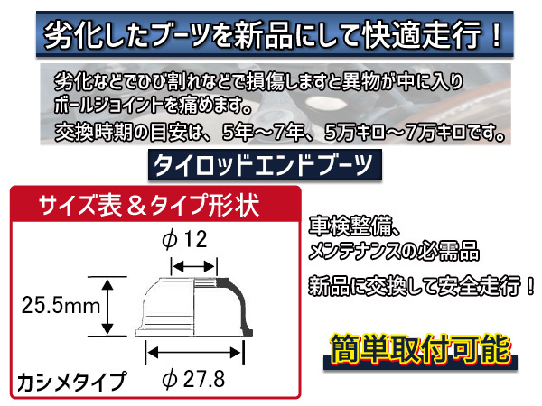 ■ステラ カスタム RN1 RN2 H18/04～H23/04 タイロッド エンド ブーツ 大野ゴム 2個セット 送料無料_画像2