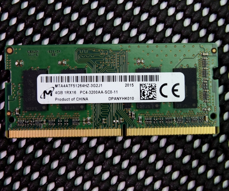 Micron製 4GB DDR4 PC4-3200AA SDRAM SODIMM 3200MHz 、260pin ★ 複数出品★ 送料無料の画像1