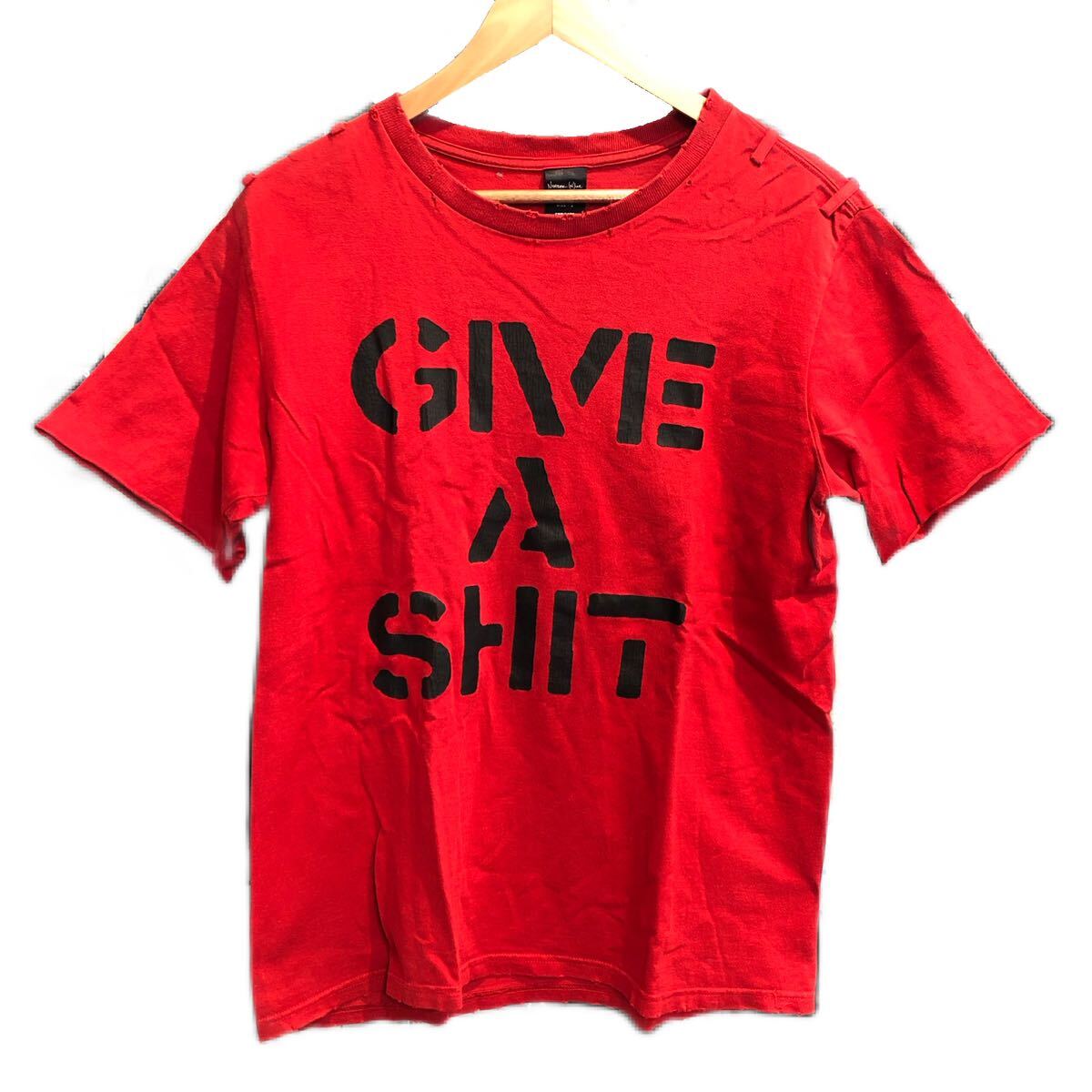 06SS number(n)ine GIVE A SHIT ダメージ Tシャツ サイズ3 ナンバーナイン KOOKS MIYASHITA TAKAHIRO クークス_画像1