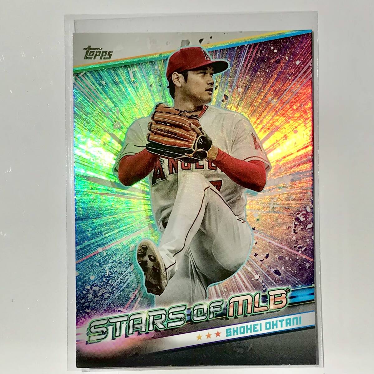 ★大谷翔平 2024 TOPPS SERIES 1 STARS OF MLB FOIL INSERT SMLB-21 ★ インサート レインボー 虹色 ドジャース エンゼルスの画像3