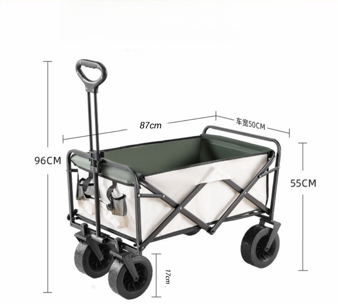  camp Wagon outdoor withstand load 150kg Wagon high capacity folding carry cart camper to strong Wagon car BBQ disaster prevention 064