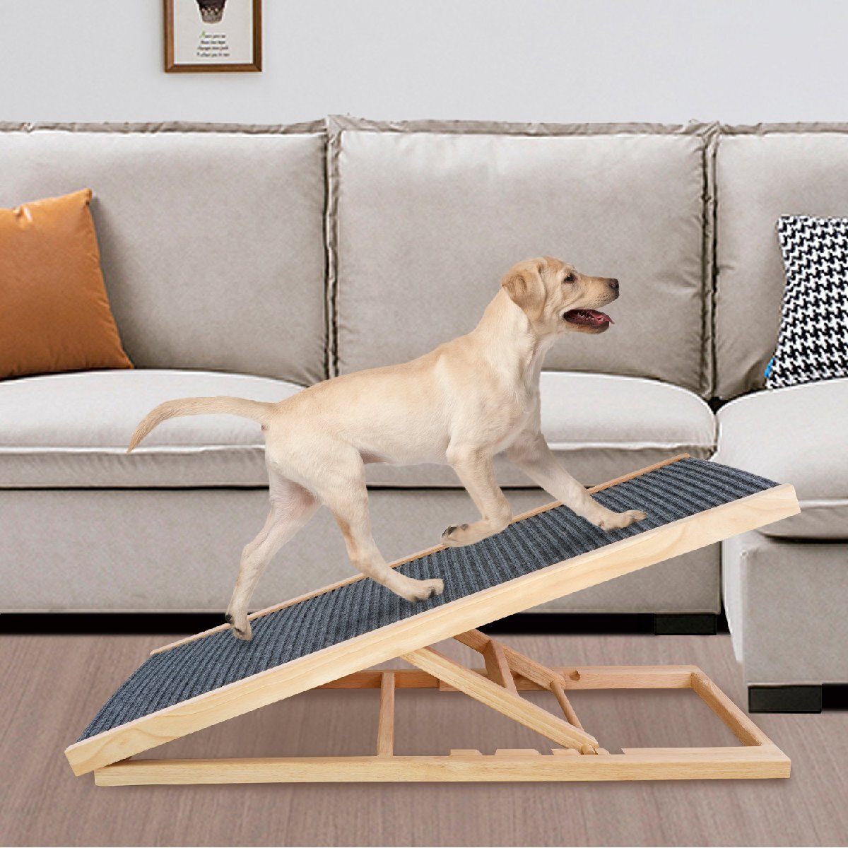  pet slope sliding type folding 4 step height adjustment possible pet stair slip prevention small size dog medium sized dog large dog height . dog nursing L size 719