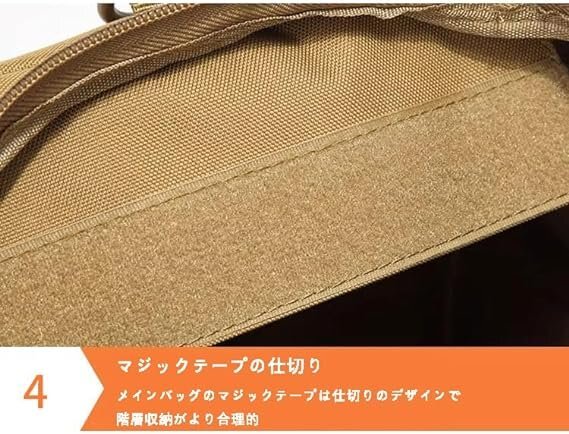 アウトドア 収納バッグ 大容量 30L 収納ボックス 収納ケース 小物 BBQ バーベキュー 釣り アウトドア キャンプ 38*31*25.5 カーキ 117kkの画像5