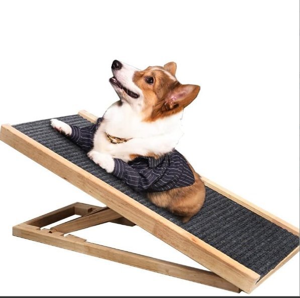  pet slope sliding type folding 4 step height adjustment possible pet stair slip prevention small size dog medium sized dog large dog height . dog nursing L size 719