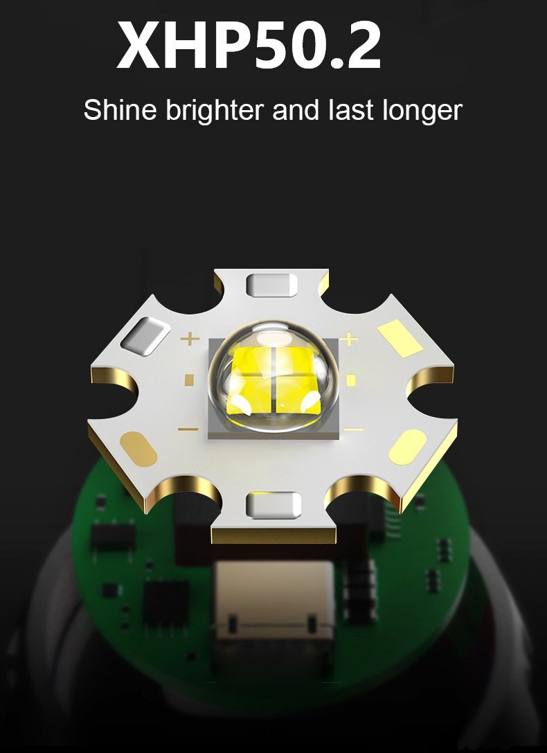 懐中電灯 LED 強力 Ｐ50 軍用 小型 最強 充電式 充電 防水 ランタン 5つモード USB充電式 防災 軍用 アウトドア 登山 釣り ledライト 屋外の画像9