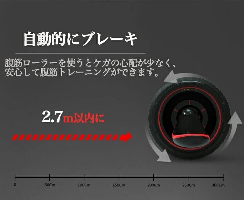 腹筋ローラー エクササイズローラー 筋トレ ダイエット器具 膝 スリムトレーナー トレーニング 静音 安定性 耐摩耗 初心者(ブラック) 277bk_画像3