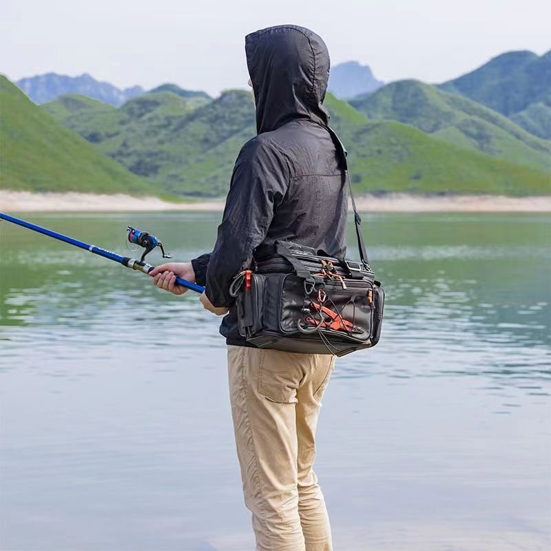 釣りバッグ 大容量 釣り用品 拡張可能 ショルダーバッグ 釣り用バッグ 防水バッグ 釣り道具 防水 アウトドア 登山 旅行用 423