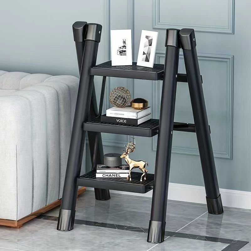  stepladder step‐ladder aluminium folding 3 step stylish step pcs stool Cata tsu ladder .. interior outdoors ladder compact ( white )551
