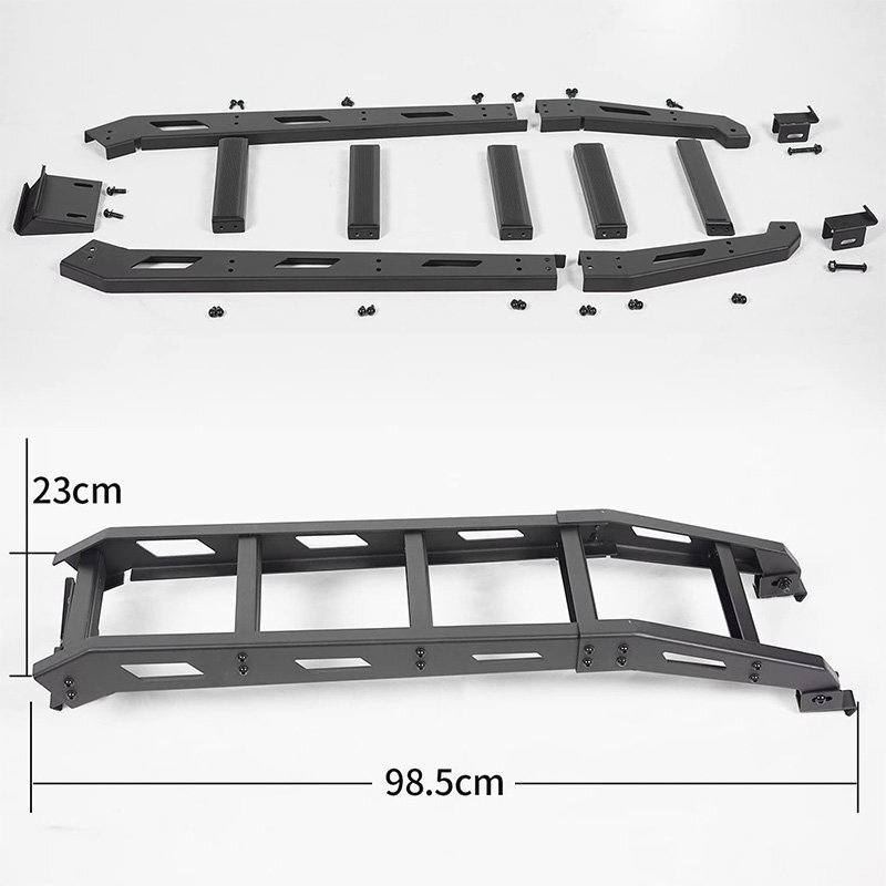 スズキジムニー リアラダー テールラダー アルミ梯子 クロカン ハシゴ 外装パーツ ブラック アクセサリー アウトドア 専用設計 392_画像5