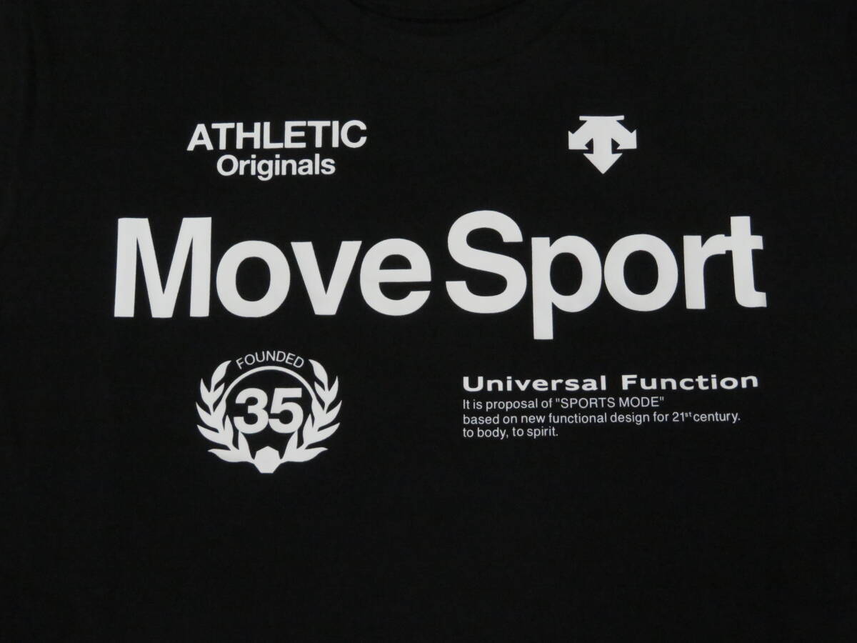 001　DESCENTE Move Sports　デサント サンスクリーン 半袖Tシャツ　黒（L）_画像2