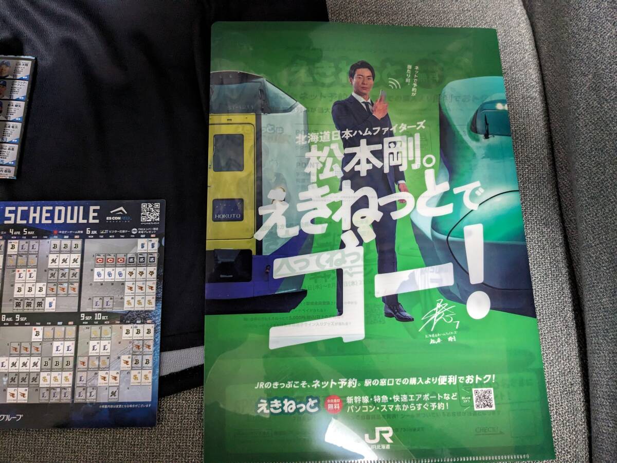 日本ハムファイターズ エスコンフィールド1周年 ユニフォーム 他　おまけ　計5点_クリアファイル 裏