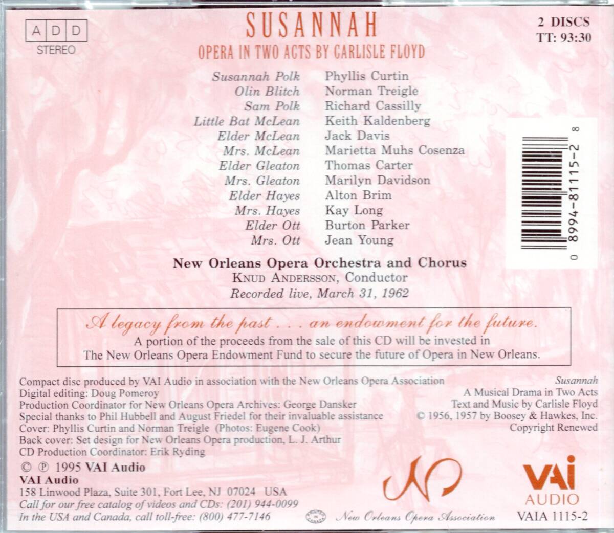 ol84 FLOYD : SUSANNAH /ANDERSSON (2CD)の画像2