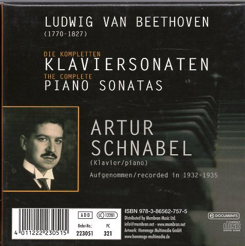 ベートーヴェン：ピアノ・ソナタ全集/シュナーベル（１０CD)の画像2