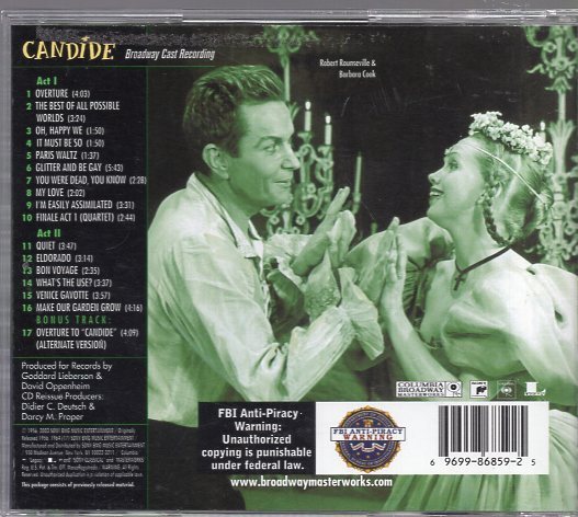 Leonard Bernstein Candide (Broadway Cast Recording)の画像2