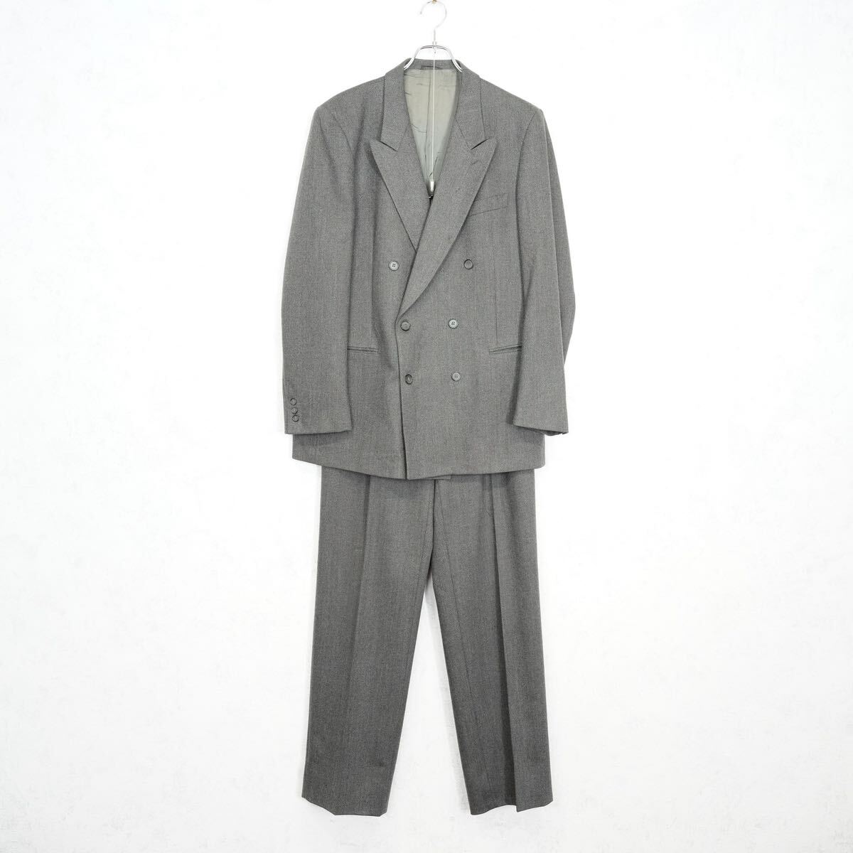 EU VINTAGE PRIMULA DOUBLE DESIGN TWEED SET UP SUIT/ヨーロッパ古着ダブルデザインツイードセットアップスーツ_画像4