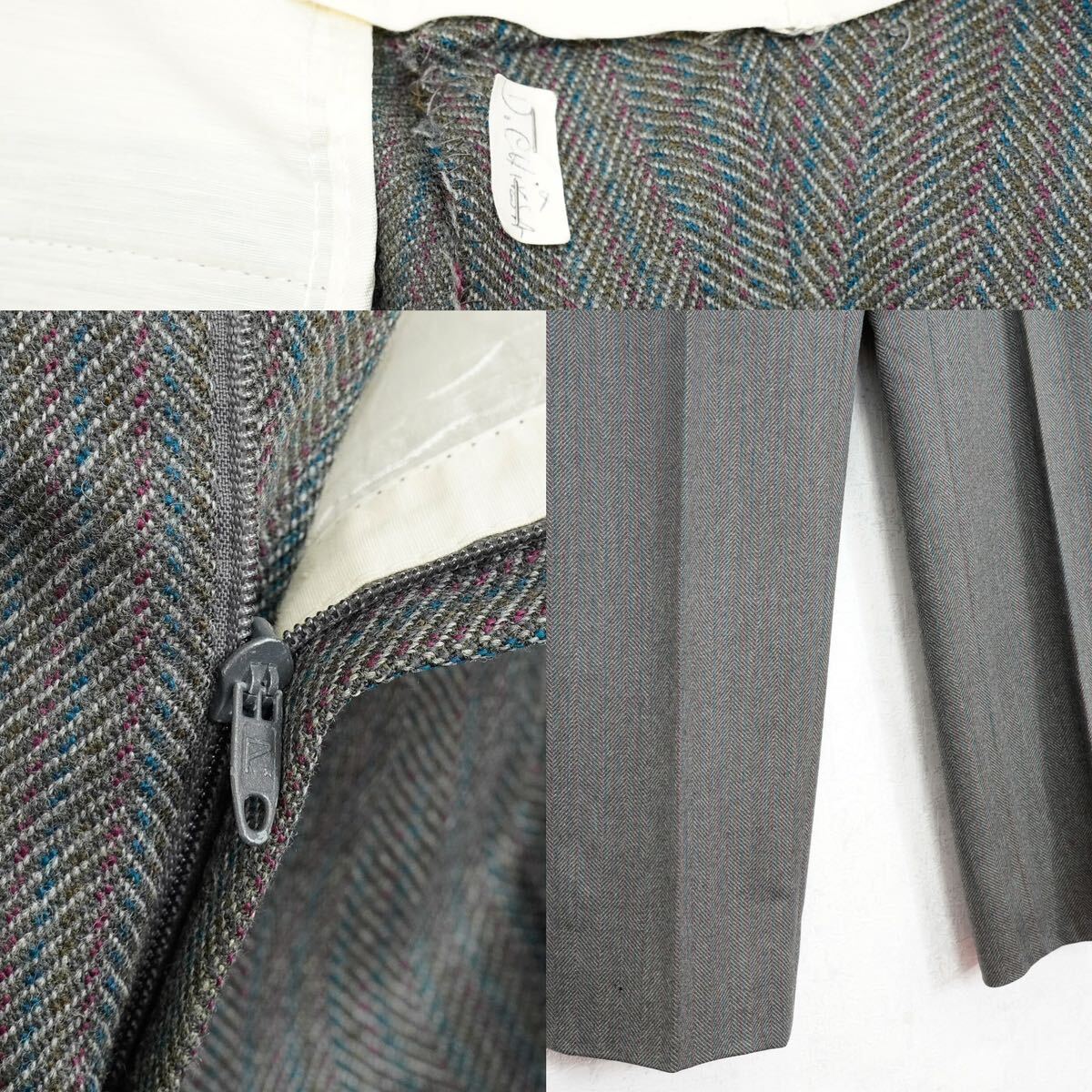 EU VINTAGE PRIMULA DOUBLE DESIGN TWEED SET UP SUIT/ヨーロッパ古着ダブルデザインツイードセットアップスーツ_画像10