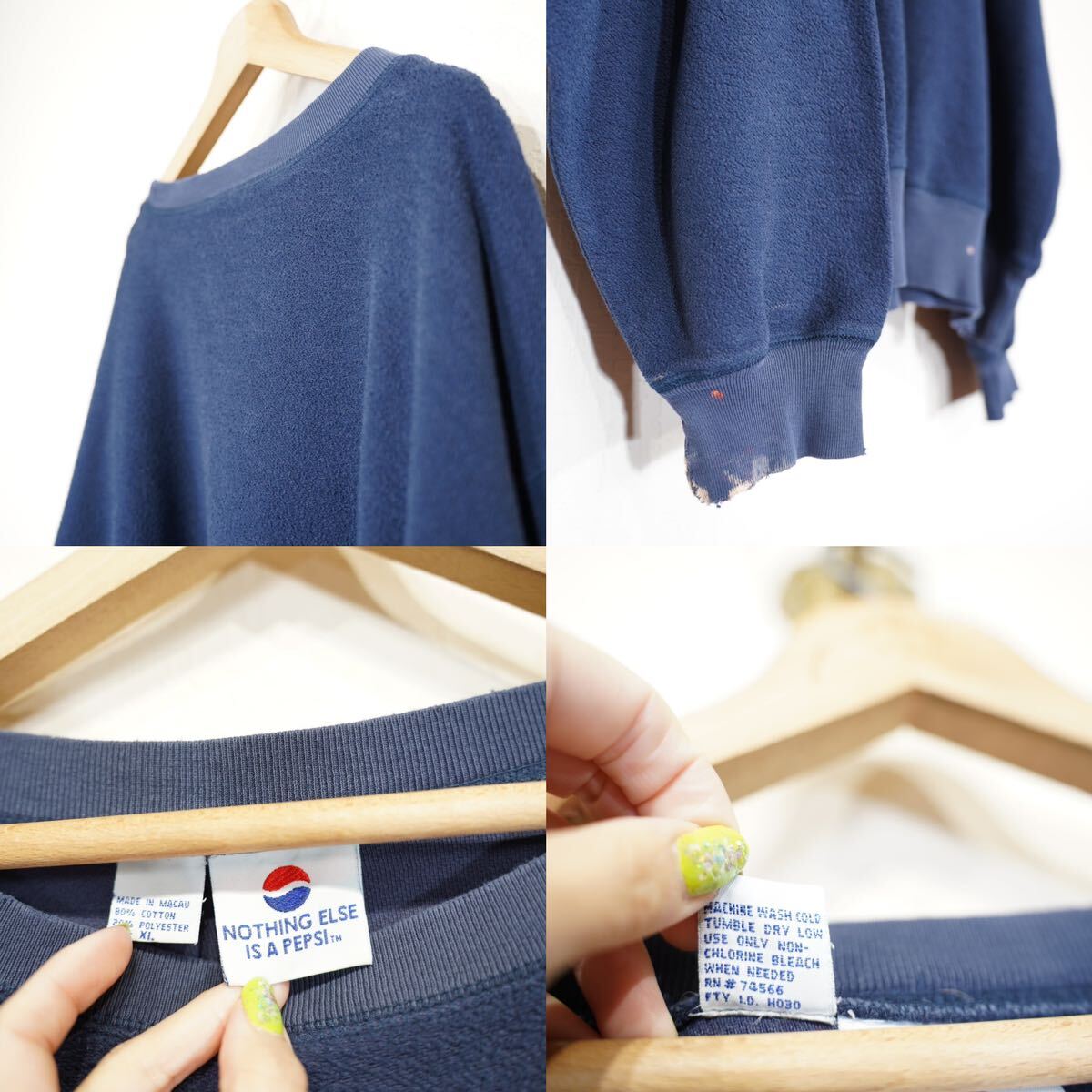 USA VINTAGE Nothing else is a pepsi PEPSI LOGO EMBROIDERY DESIGN SWEAT SHIRT/アメリカ古着ペプシロゴ刺繍デザインスウェット