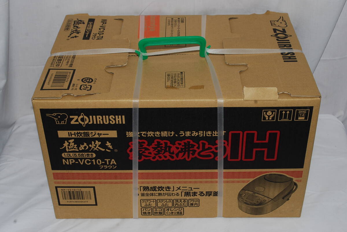 未開封 現状品 ZOJIRUSHI 極め炊き IH炊飯ジャー NP-VC10-TA IH炊飯器 象印の画像1