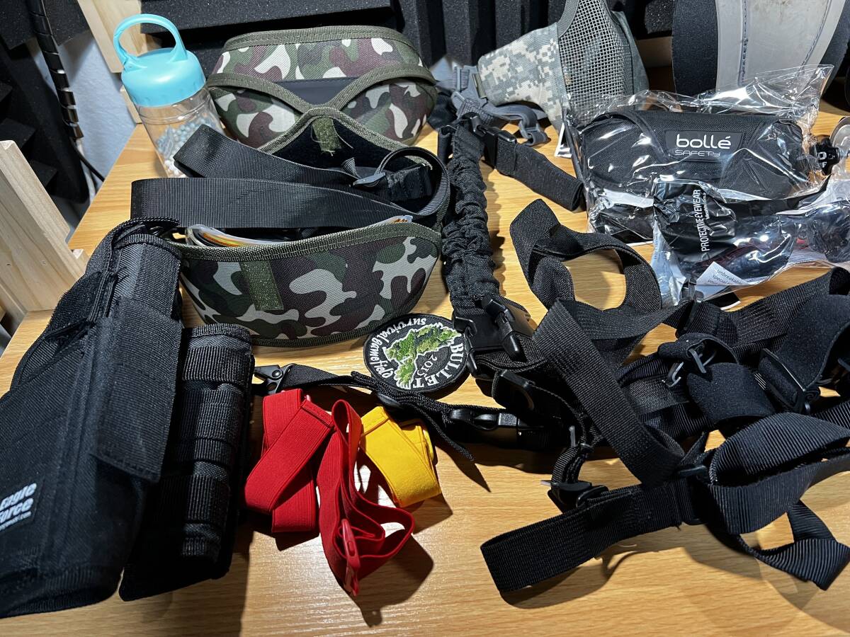  air gun airsoft for fixtures various set search ) helmet I wear face mask pouch ho ru Star sling pad 