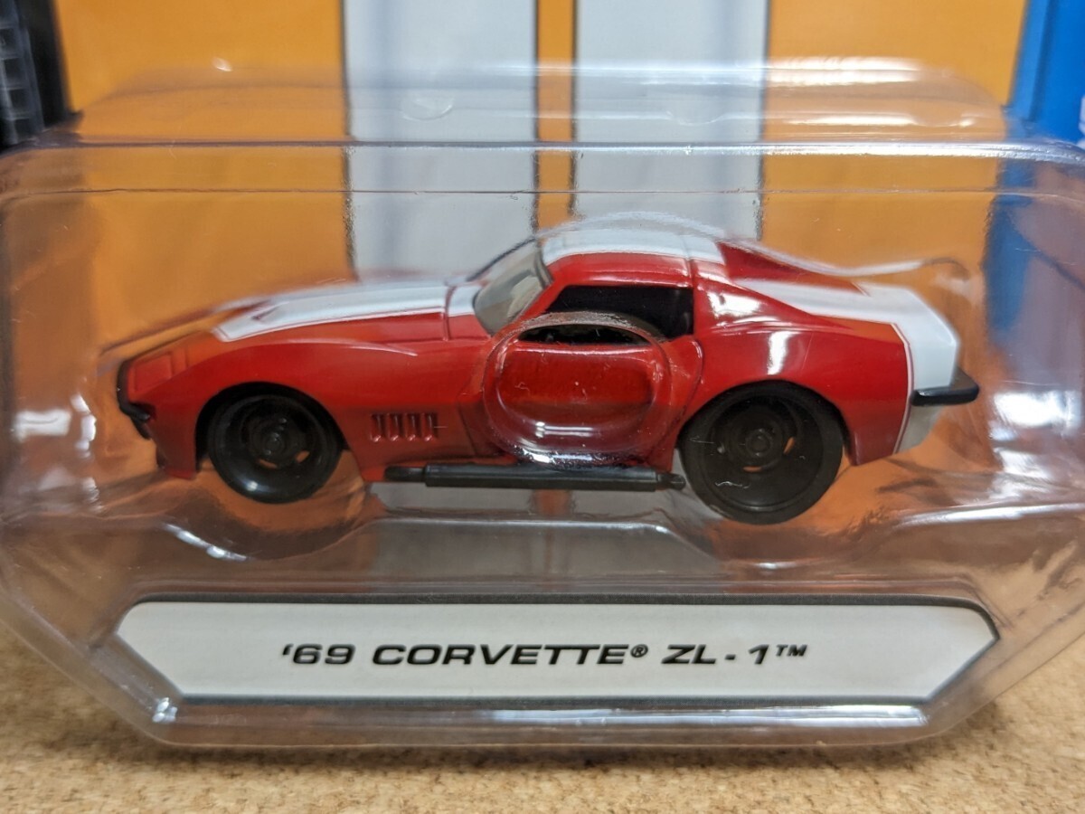 ☆'69 Corvette ZL-1☆1/64☆Jada Toys Big Time Muscle☆未開封・ブリスター底面に凹みあり☆シボレー コルベット ZL-1☆_画像1