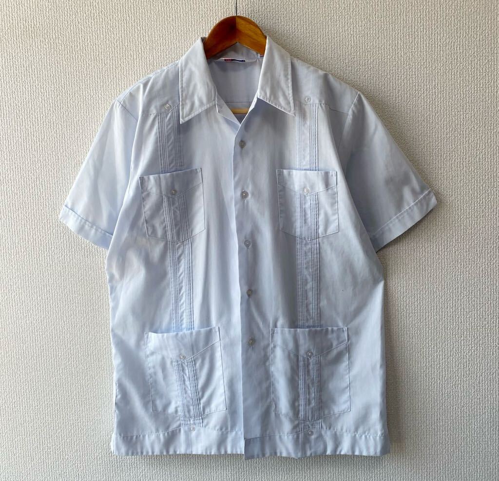 80s ROMANI 半袖 キューバ シャツ M ビンテージ 古着 の画像1