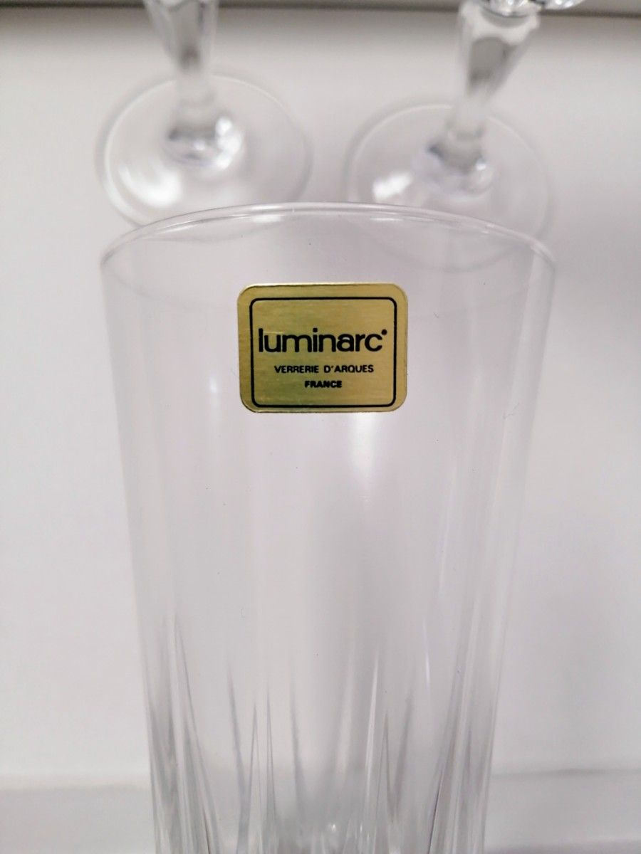 【未使用】luminarc　フランス製　VERRERIE D'ARQUES   FRANCE　シャンパングラス　5点　リュミナルク