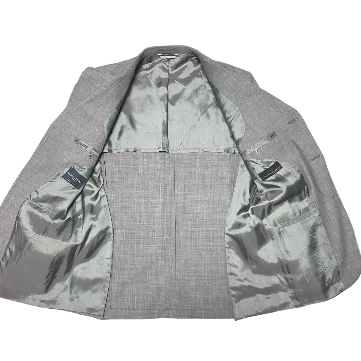【高級伊製生地使用】カノニコ セットアップスーツ 48 M L グレー ジャケット スラックス GIANNI LAEZZAの画像4