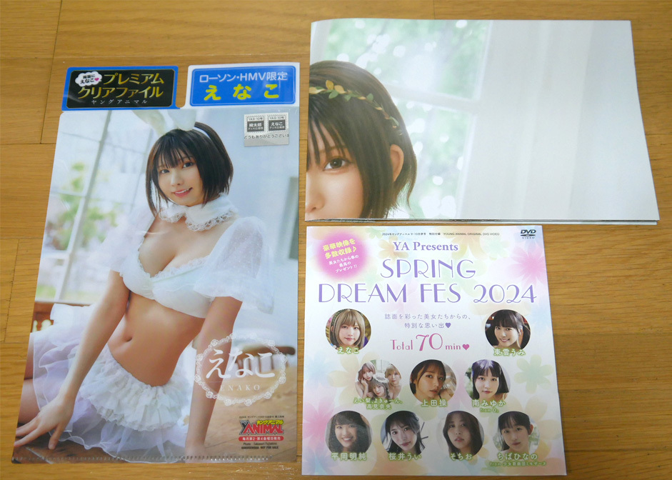 e.. clear file & DVD & application ticket & poster Young animal 2024 9&10 number appendix 