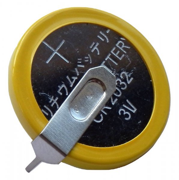 ◆ リチウムコイン電池 CR2032 タブ付 (横型タブ) 送料120円～_画像1