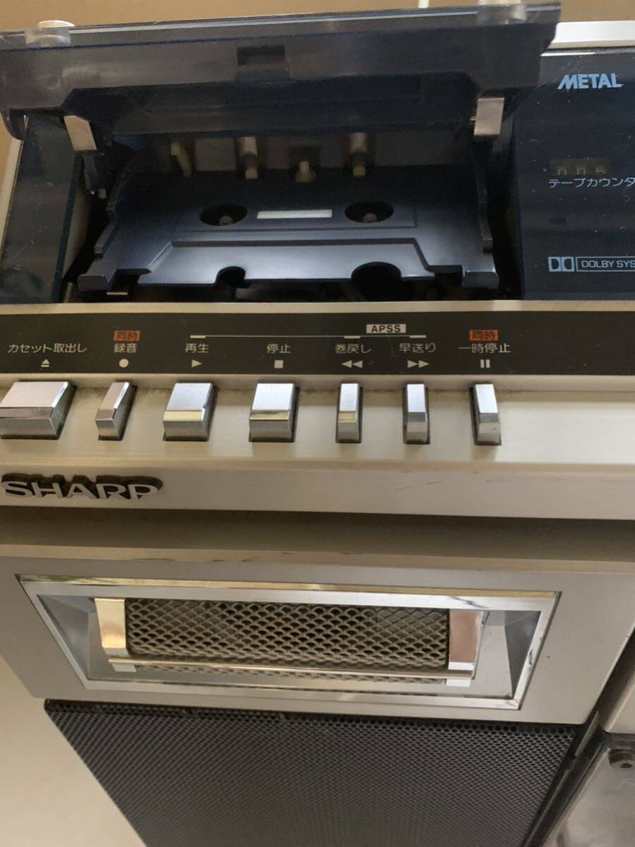 SHARP シャープ ラジカセ レコード ラジオ 両面演奏ポータブルステレオ レコードラジカセ オーディオ機器 VZ-V2の画像5