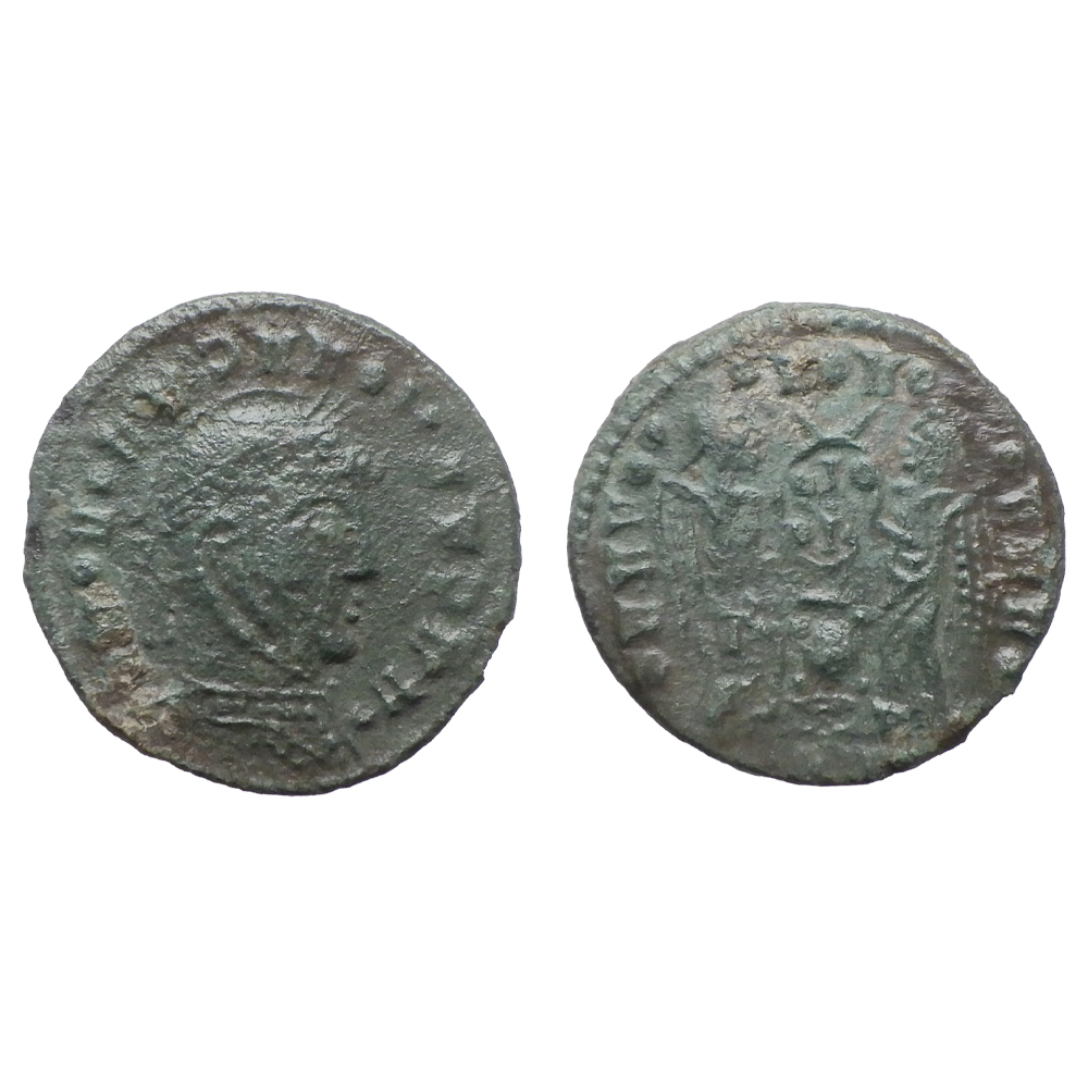 【古代ローマコイン】Barbarian（野蛮人のコイン）クリーニング済 ブロンズコイン 銅貨 フォリス(cKRBV8Rfx4)の画像1