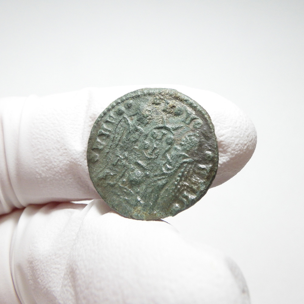 【古代ローマコイン】Barbarian（野蛮人のコイン）クリーニング済 ブロンズコイン 銅貨 フォリス(cKRBV8Rfx4)の画像6